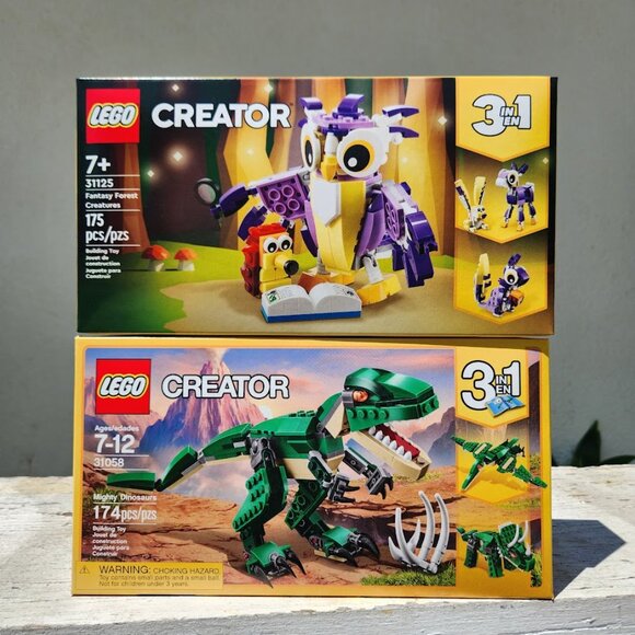 NEW LEGO Creator 3-in-1 BUNDLE Fantasy Forest Creatures Woodland Owl Dinosaurs 3 - Picture 1 of 16